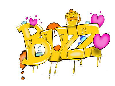 The Buzz Team adobe artwork bees black cartoon colours comic design doodles fun honey illustration ios ipad pro procreate strip vector yellow