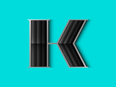 K11 alphabet design graphic k letter typography