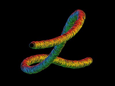 L12 alphabet circles colour design graphic l letter rainbow typography