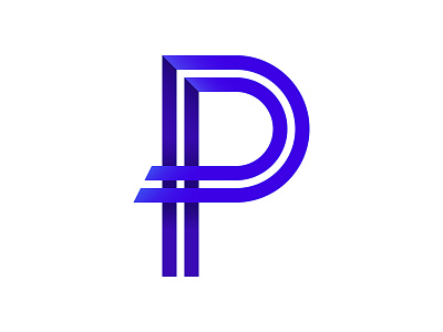 P16 alphabet blue design graphic letter p typography
