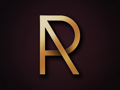 R18 alphabet design gold graphic letter metal r typography
