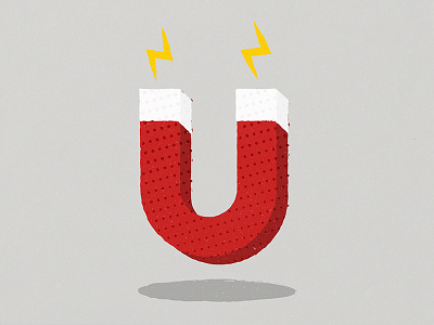U21 alphabet design graphic illustration letter magnet texture typography u