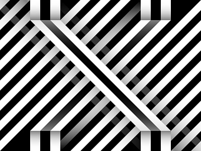 X24 alphabet black design diagonal graphic letter mono typography white x