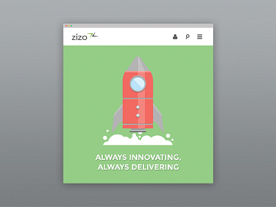 Zizo Website 1 design flat graphic rocket simple vector website