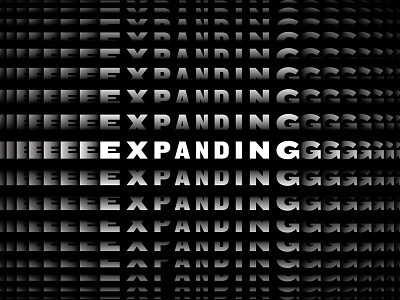 EXPANDING design graphic layer pattern repeat shadow typography
