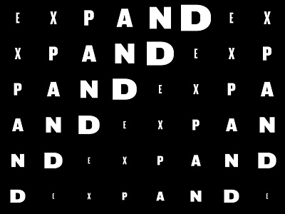 EXPAND 1 black design expand graphic design typography white