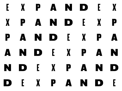 EXPAND 2 black design expand graphic design typography white