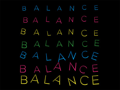 Balance 2 balance design graphic typography