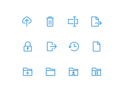 Minimalistic toolbar icons for WebFolder