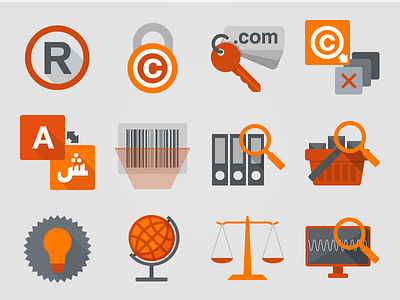 12 Simple Flat Icons flat icon icons orange simple