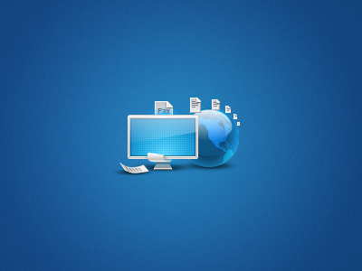 Internet fax icon blue fax icon internet web web icon
