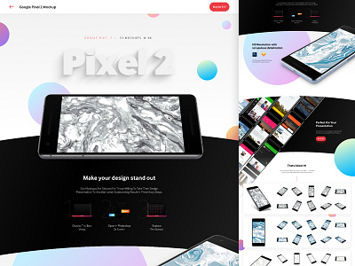 Pixel 2 design site ui ux web