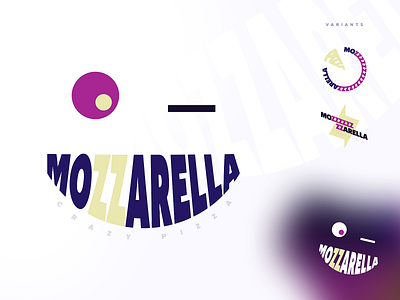 MoZZarella – Logotype 2019 branding crazy delivery design food graphic identity illustrator lettering logo logo design logotype pink pizza pizzeria purple smile typography vector