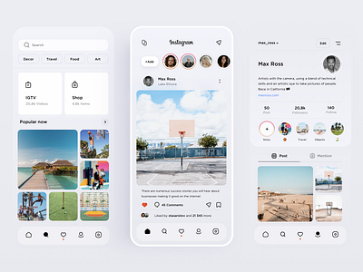 Instagram Lite Redesign app icons instagram mobile social app social network ui ux web