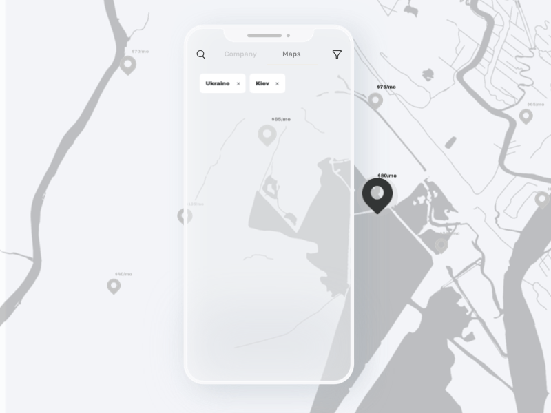 Quota / Coworking App animation app community coworking ios map pins map ui mobile office place service socal ui ux uxd