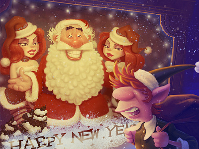 Hny 2016 character design illustration