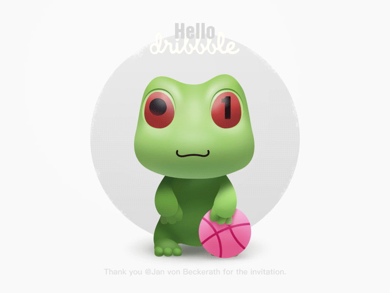 Hello Dribbble animation debut dribbble first shot frog hello motion