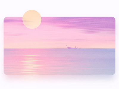Sunset over the sea illustration illustrations landscape nature purple sea sunset vector
