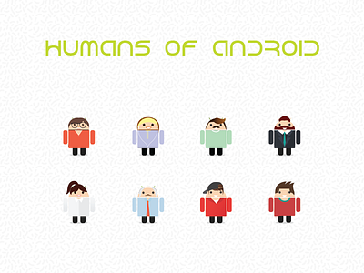 Human of android android cartoon characters humans