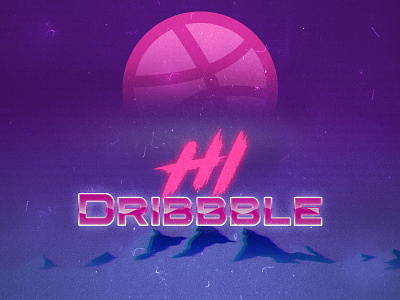 Hi Dribbble!! debut dribbble first hello illustration vaporware
