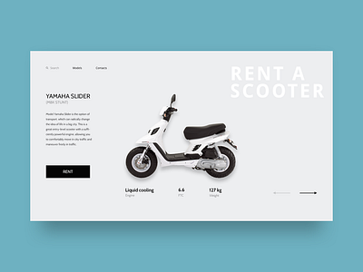A Scooter Rent Page Concept concept design page rent ui ux