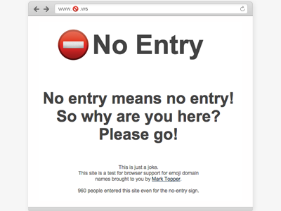 No Entry (⛔.ws) emoji fun website