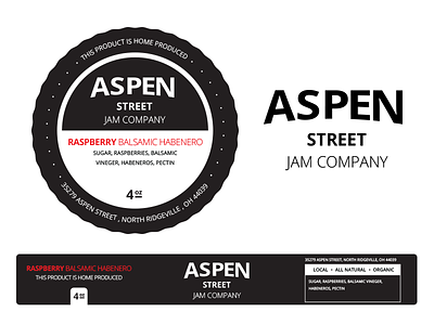 Aspen Street Jam Company Jar Labels