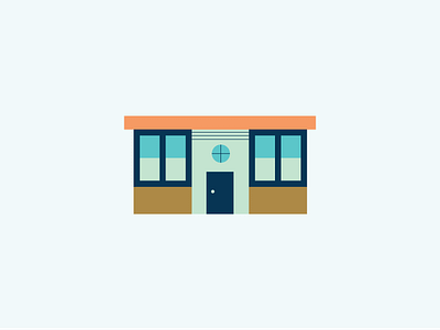 Little home geometric home house house icon illustration minimal pastel simple