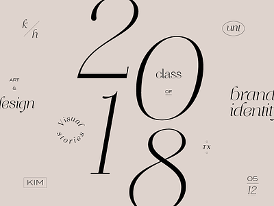 Class of 2018 2018 class design editorial font graduate lockup logos of pattern serif type