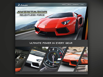 Lamborghini Website design ui ui ux ux web design webdesign