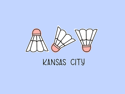 Kansas City Love illustration kansas city kc procreate shuttlecock