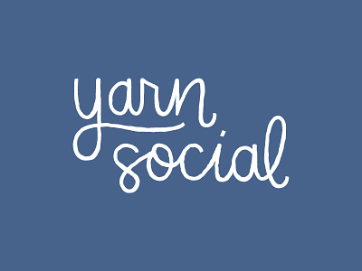 Yarn Social Branding branding hand lettering handlettering illustration monoline yarn