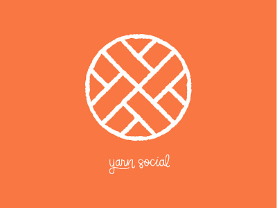 Yarn Social Branding branding hand lettering handlettering illustration logo monoline yarn yarn ball