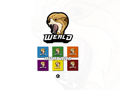 "Weald" esports logo logotype mascot mascot logo meerkat typo