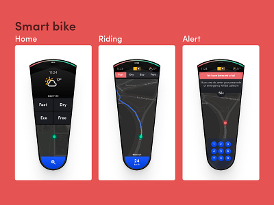Smart Bike Redesign bike biking geolocation gps ride riding smart bike
