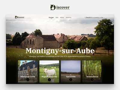 Travel Website - Place Page design discovery logo tourism travel web webdesign