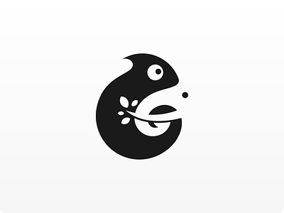 Negative Space Logo: Chameleon and Elephant branding design logo logo design negative space