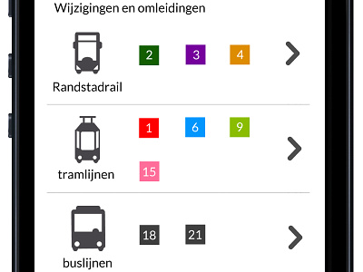 Improved changes and delays den haag haagse tram maatschapij htm.net public transport redesign responsive design the hague ui design user interface design visual design