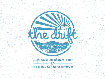The Drift – Guesthouse, Restaurant & Bar branding design hand lettering logo stamp type