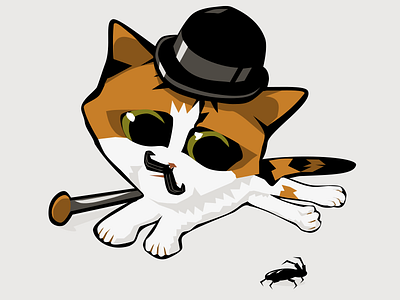 Gerbil bowler hat bug cat cockroach