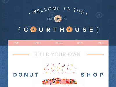 Courthouse Donuts Homepage Concept build your own donuts gdusa ui web design