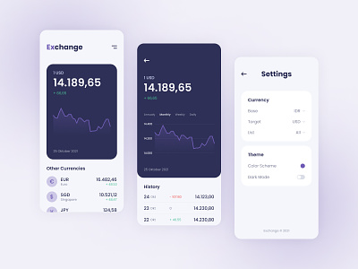 Exchange Rate Mobile App - Design Exploration