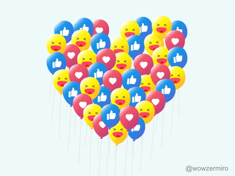 Social Media Balloons 2d affter effects animated animation design flat illustration illustrator cc