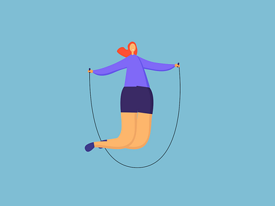 Jumping Rope 2d animated animation animation 2d character animation flat flatdesign illustration illustrator cc jumping moho12 rope