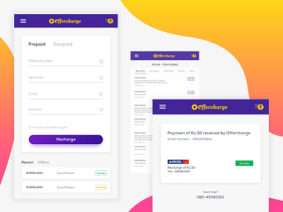 Mobile Recharge App mobileapp recharge ui