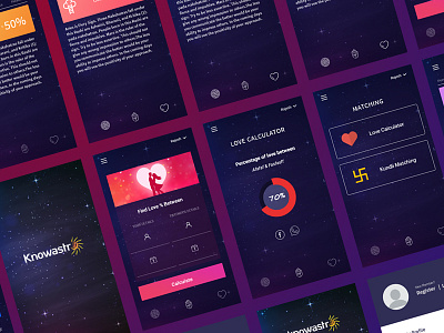 Knowastro astrology mobileapp userinterface vibrante