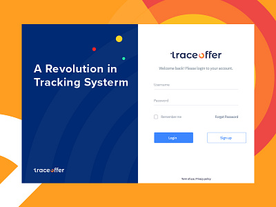 Login Page dribbble loginscreen traceoffer uidesign