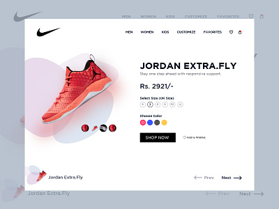 Shoe Cart Page Design cartpage dribbble nike remote uidesign