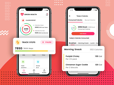 screenshot app branding challenge design gradients health interaction material design track typography ui uidesign ux uxdesign