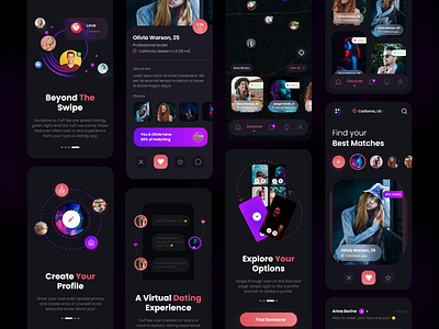 Dating App @dating @dating app @partner app branding challenge dating app design design interaction interaction ui ui ux ux